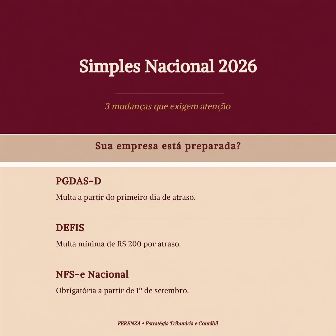 Simples Nacional: principais mudanças até o fim de 2026